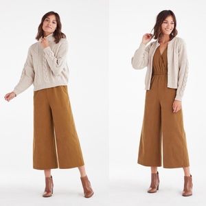 ✨ Vetta Capsule Cropped Cable knit Sweater Oatmeal